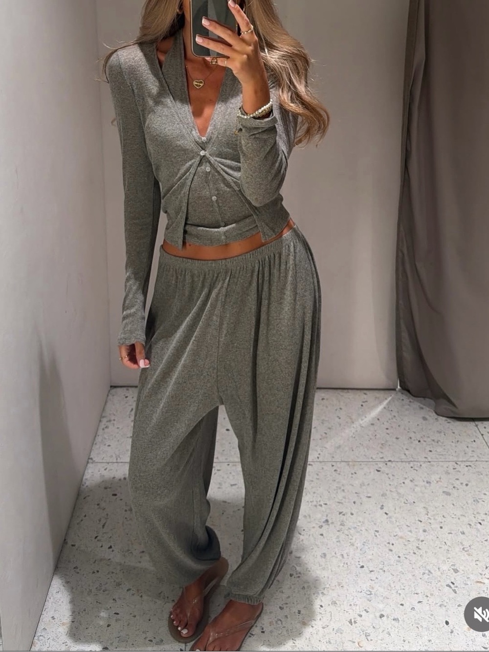 Zara bloomer pants Knit Set